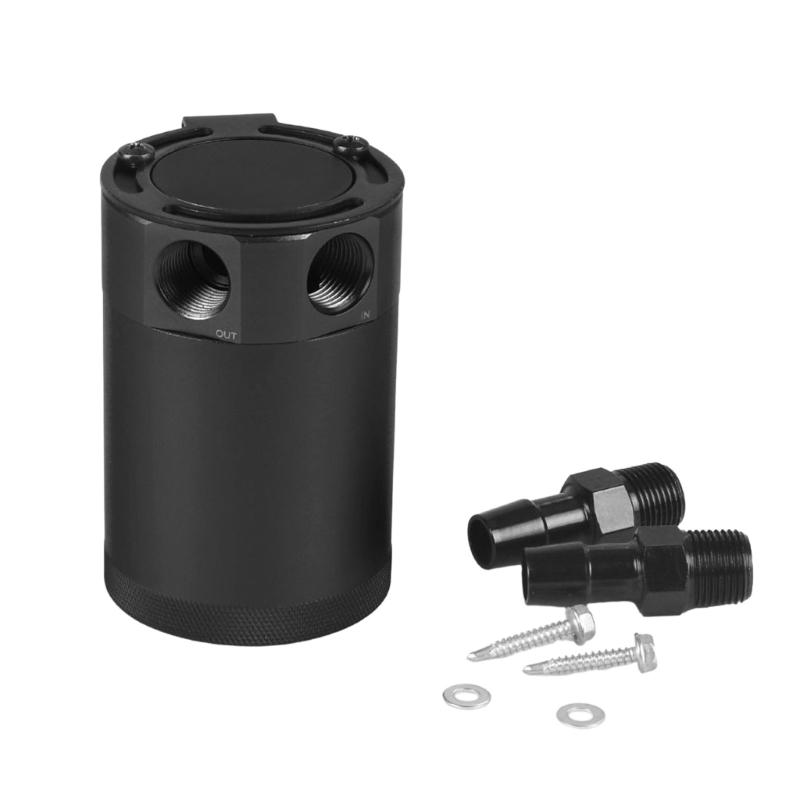 

Lightweight Oil Catch Can Aluminum Alloy Oil Catch Can Two Hole Oil Catch Tank Simple Installation for Automotive
