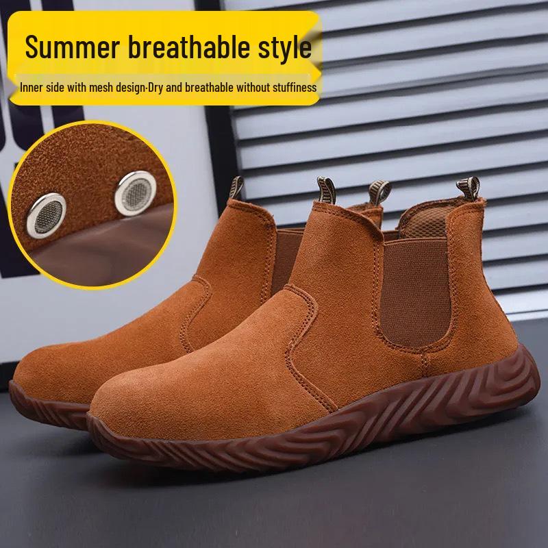 Men's Safety Work Shoes - Anti-Smash, Anti-Puncture, Anti-Scald, Wear-Resistant, Non-Slip, Soft Sole, Breathable Welding Footwear