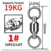 10PCS Ball Bearing Stainless Steel Fishing Connector Swivel Solid Rings For Trolling Bait Lure Tools Seawater And Freshwater 4