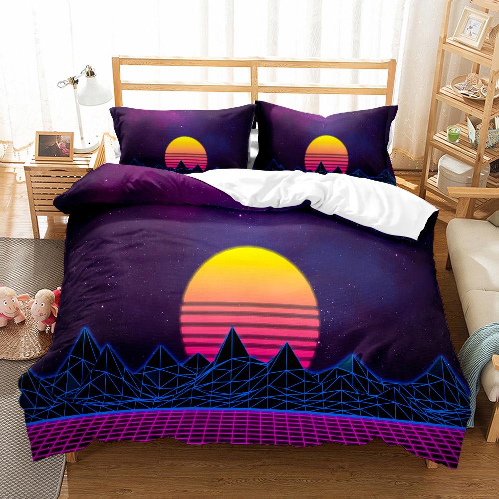 Comfortable Stylish Pattern Bedding Set With Duvet Cover And Pillowcases King Queen Twin Sizes For All Ages