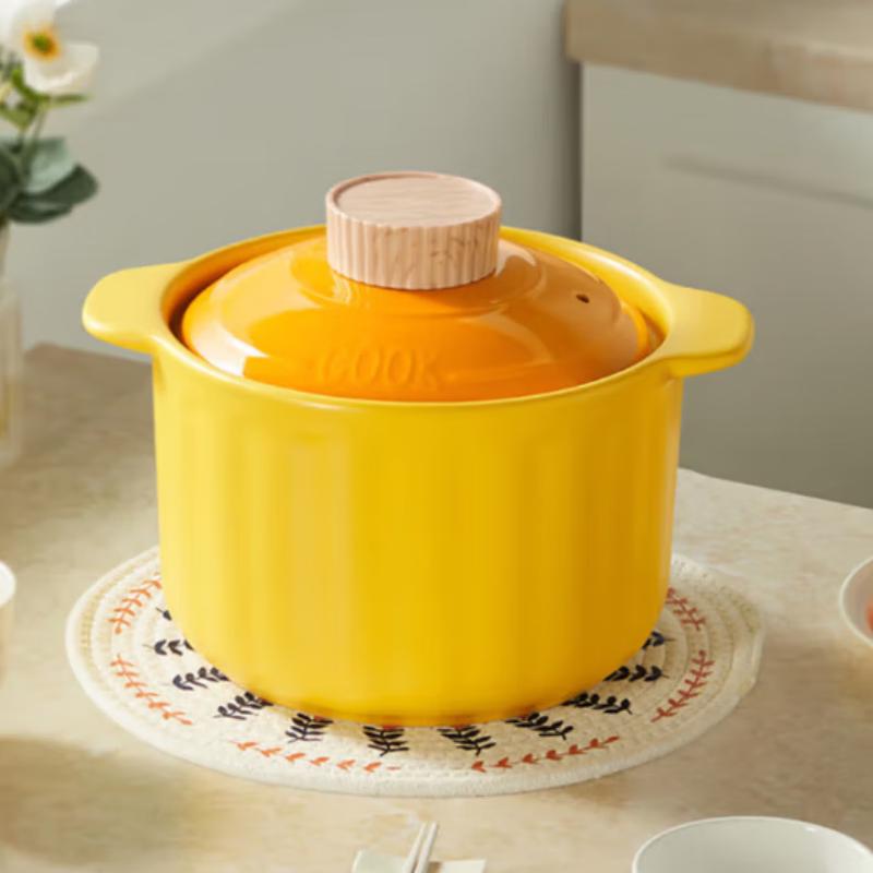 Chui Da Huang NG42B Pumpkin Ceramic Casserole Pot 4.2L