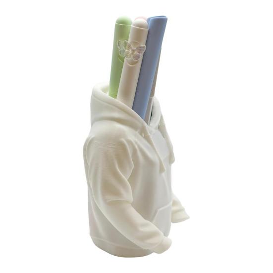 Suport de pixuri creativ Design unic de hanorac Organizator de birou imprimat 3D pentru pixuri, creioane, rigle, foarfece Depozitare spațioasă pe birou Birou, Școală