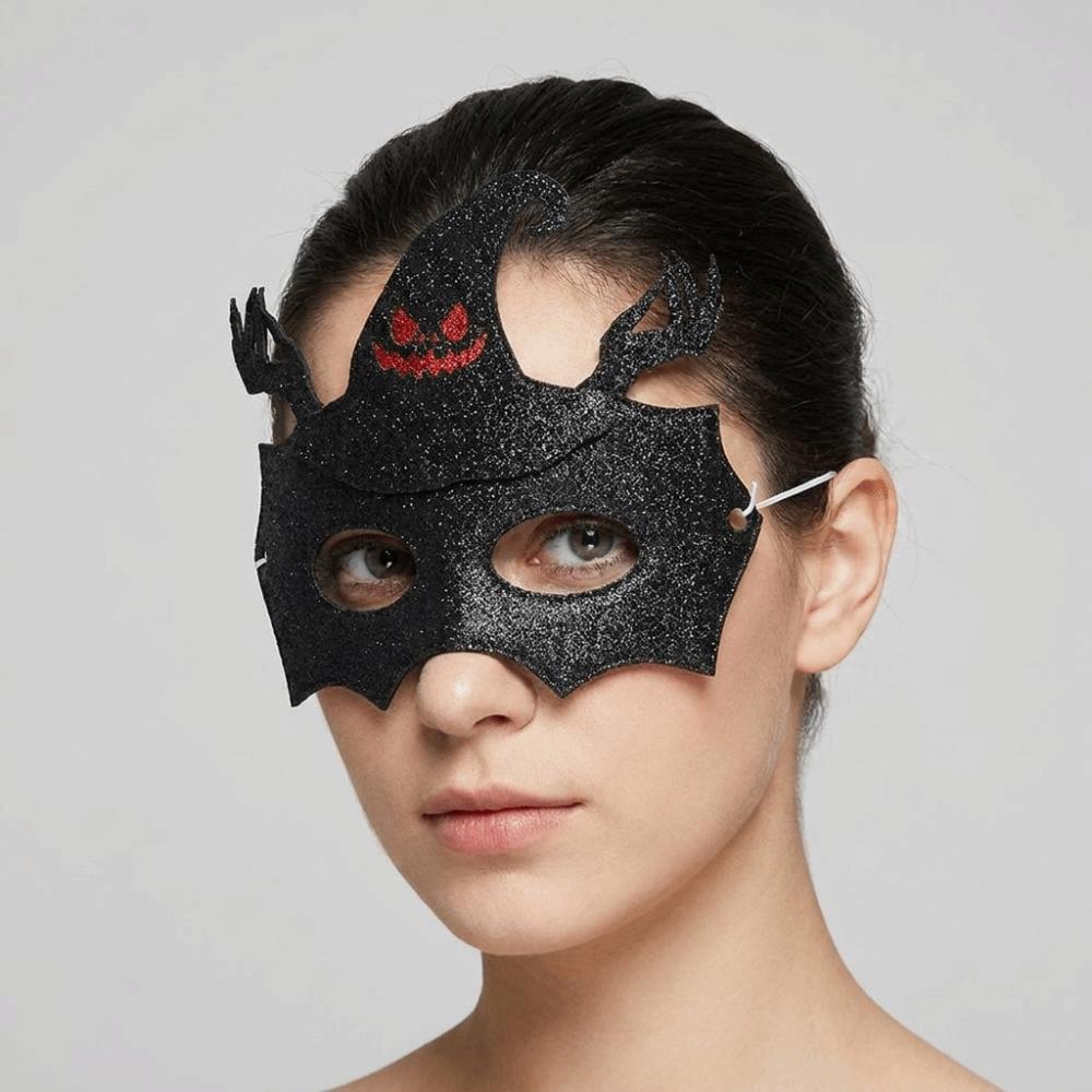 Bat Half-Face Mask Spider Halloween Festival Party Mask Novelty Masquerade Mask Rave Celebration