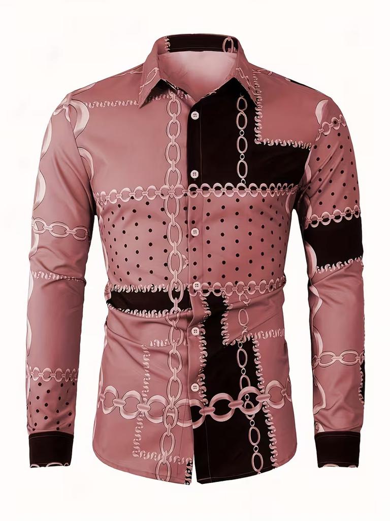 Spring And Autumn Men'S Long Sleeve Shirt
