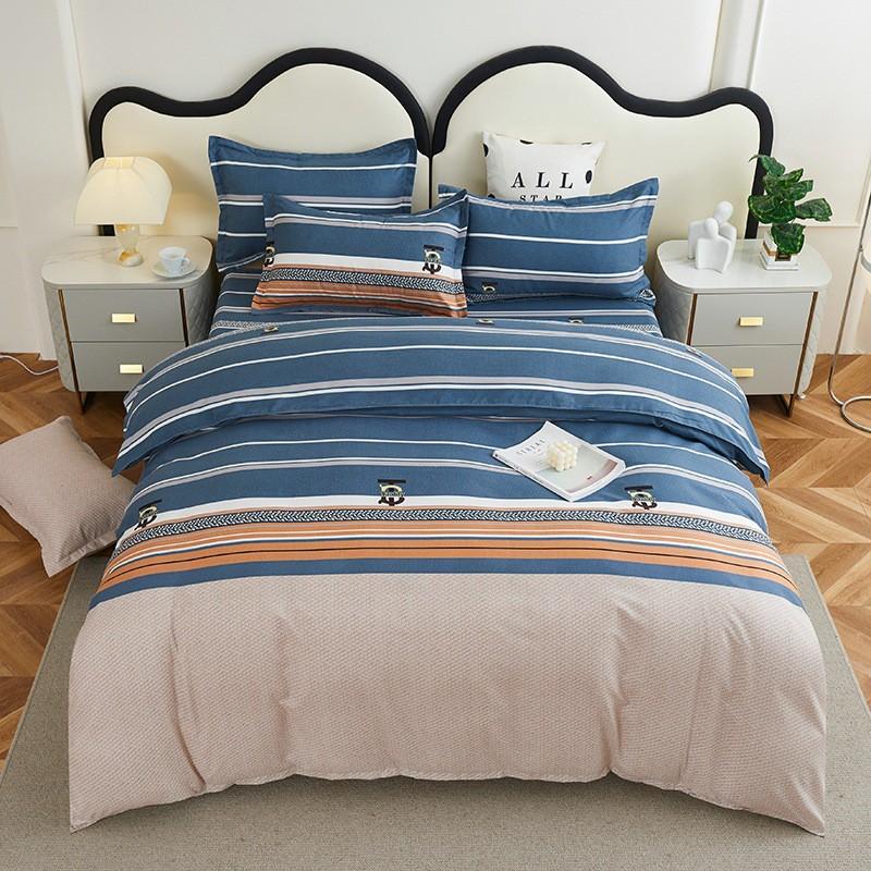 Flannel Plant Fiber Bedding Set Duvet Cover Sheet Pillowcase Student Dorm Single Double