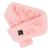 USB Beheizter Schal Verstellbarer Nackenwärmer Abnehmbarer Plüsch Wärmender Nackenumschlag SchalRosa