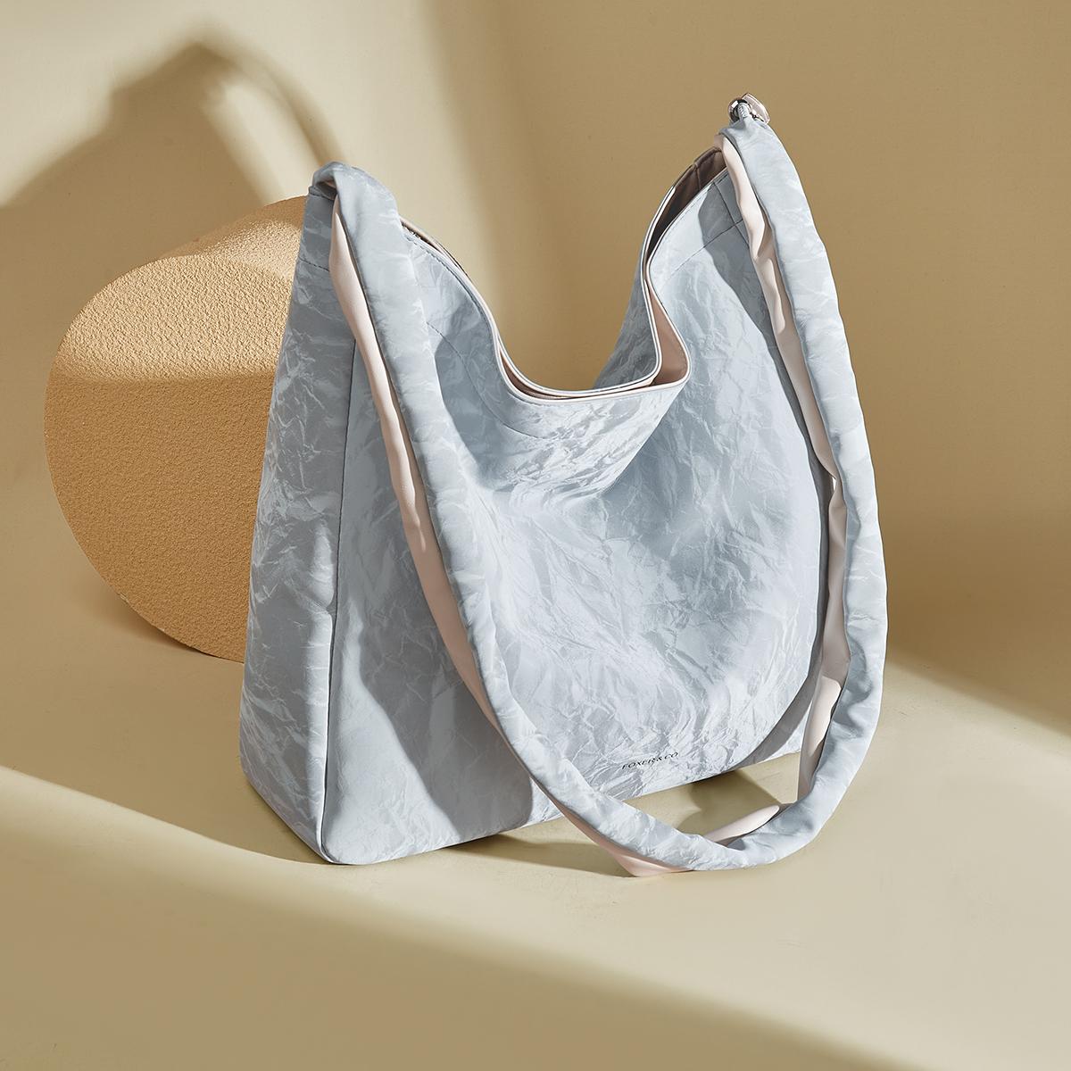 FOXER Lady s Shoulder Bag Soft Synthetic leather Casual Tote Bag Large Capacity Commute Travel All-match
