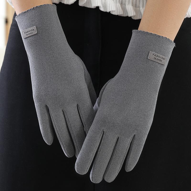 Winddichte & Niedliche Touchscreen-Fahrradhandschuhe - Samtgefüttert für Herbst- & Winterwärme