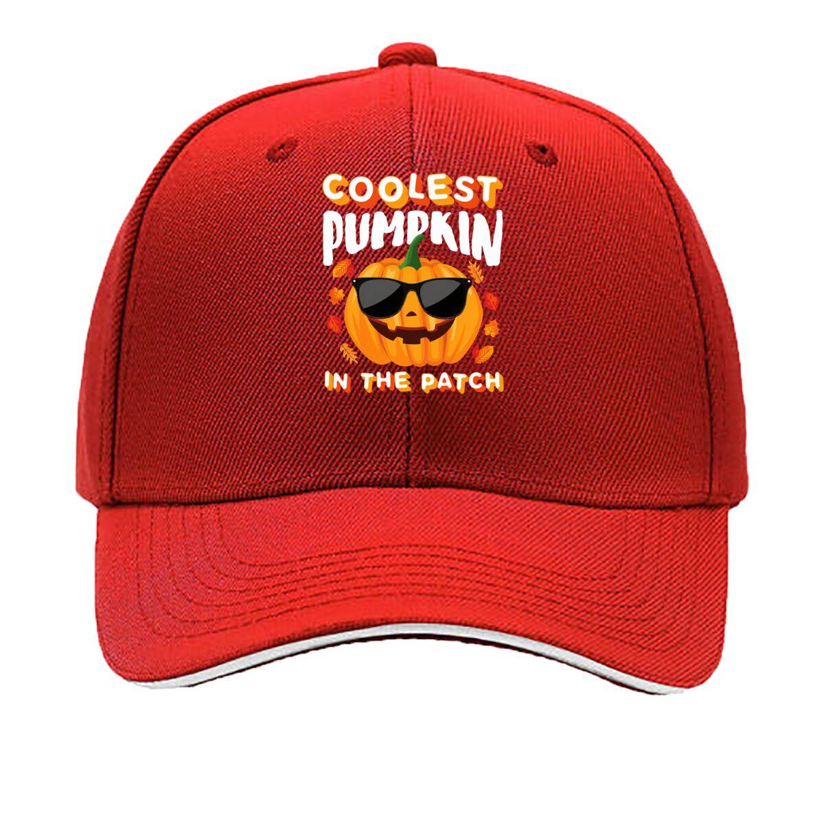 Coolest In The Patch Pumpkin Sunglasses Halloween Sandwich Baseball Cap Unisex Women Sun Cap Outdoor Workouts Hat One Size