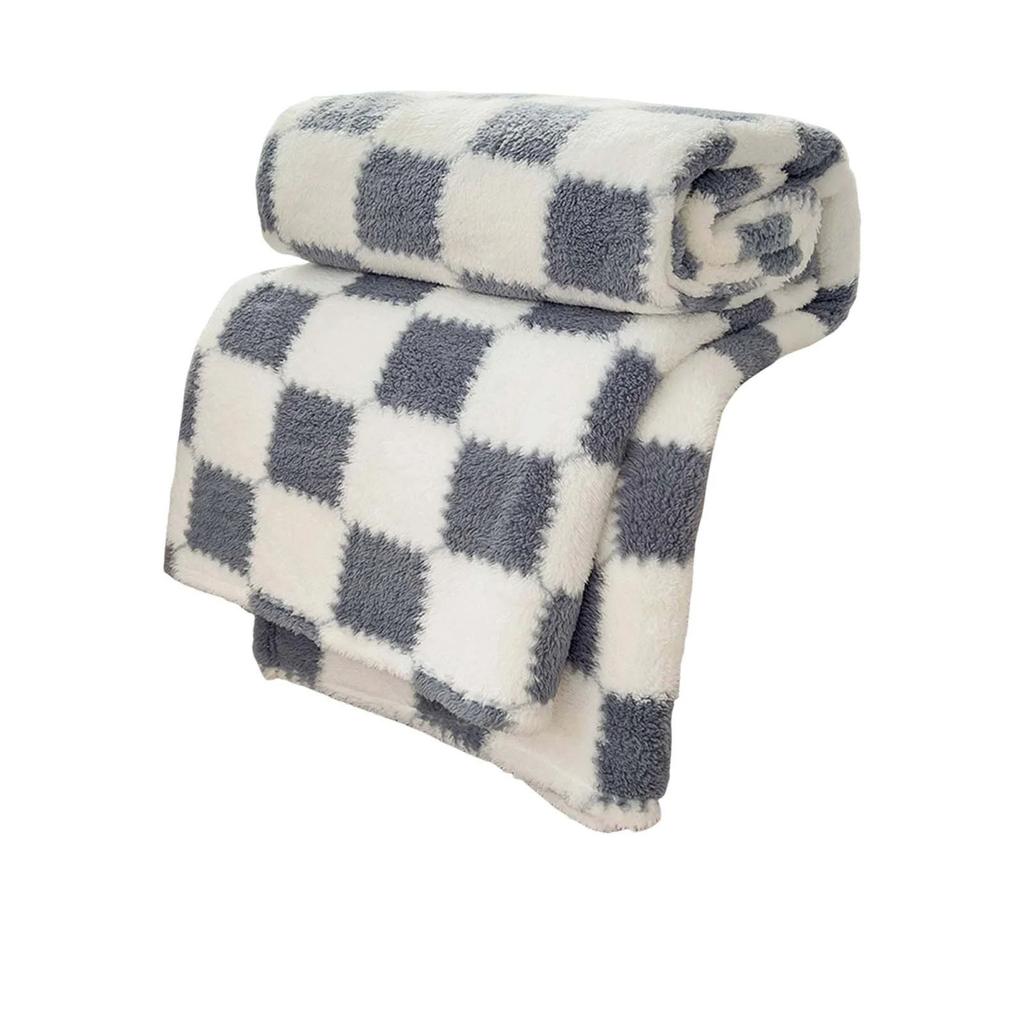Blankets, Plaid Printed Flannel Blankets, Double Sofa Warm Blankets