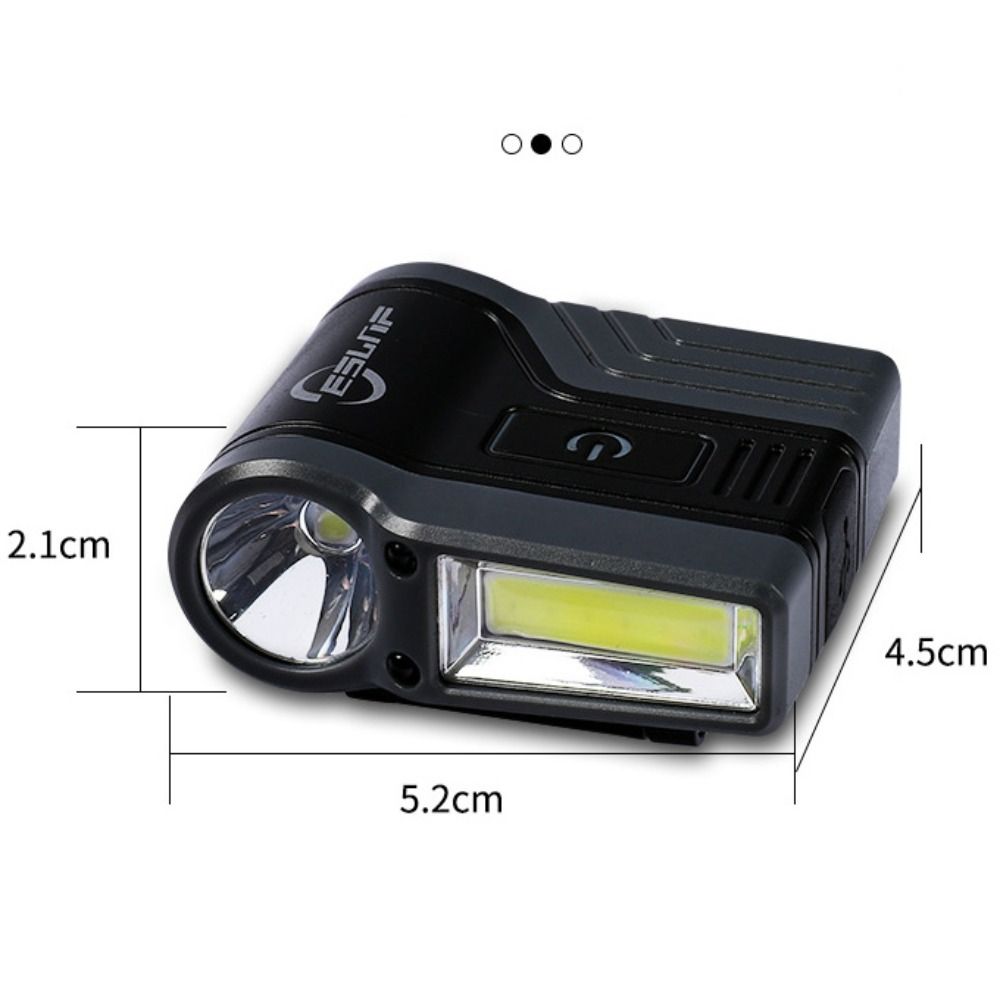 Plastic LED Fishing Headlamp 15cm Smart Sensor Black Orange Red Cap Clip Light USB Rechargeable Waterproof Camping Headlight