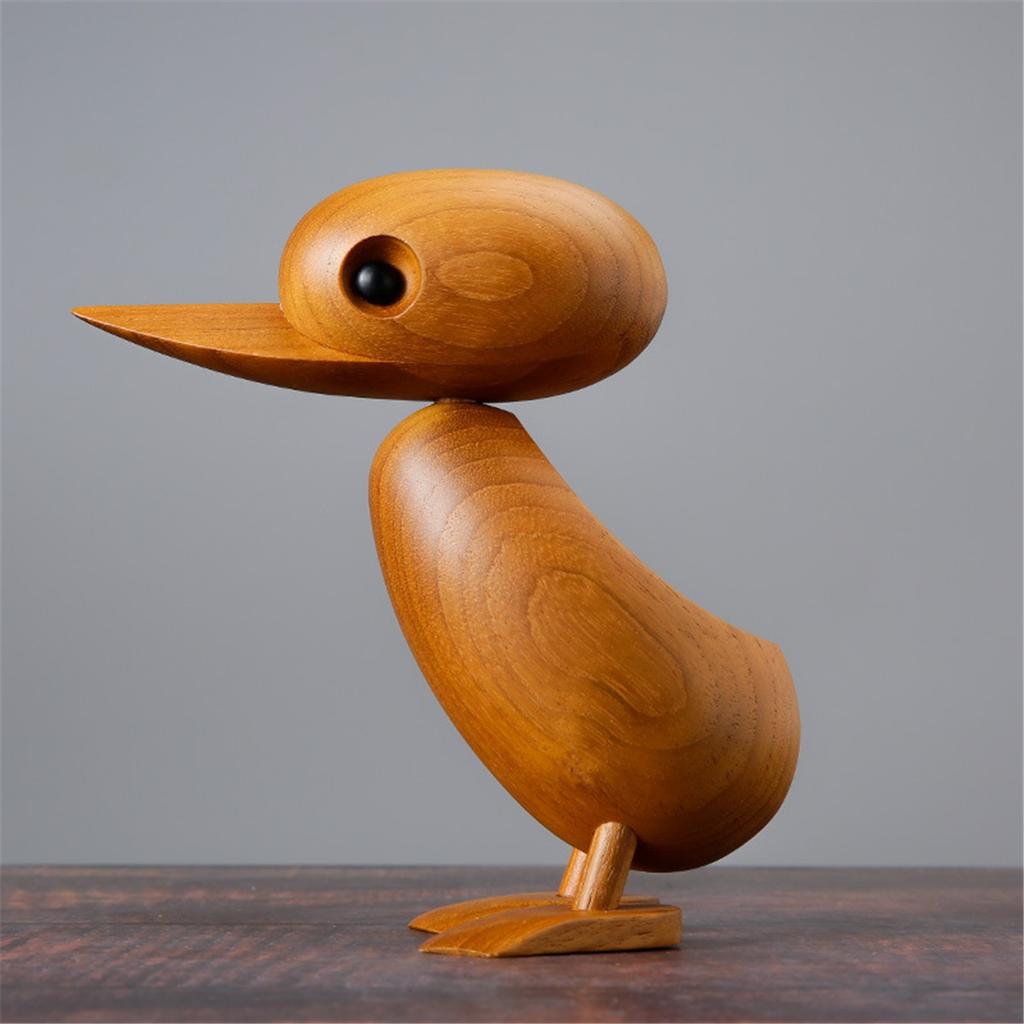 [HHT] Hochwertige Teakholz-Enten-Ornamente Niedliche Tierdekoration Enten Massivholzhandwerk Heimdekoration Kreative Feiertagsgeschenke