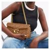 Coach Tabby 26 Brand Logo Quilted Nappa Leather Crossbody Shoulder Bag Medium Women's Honey Brown
