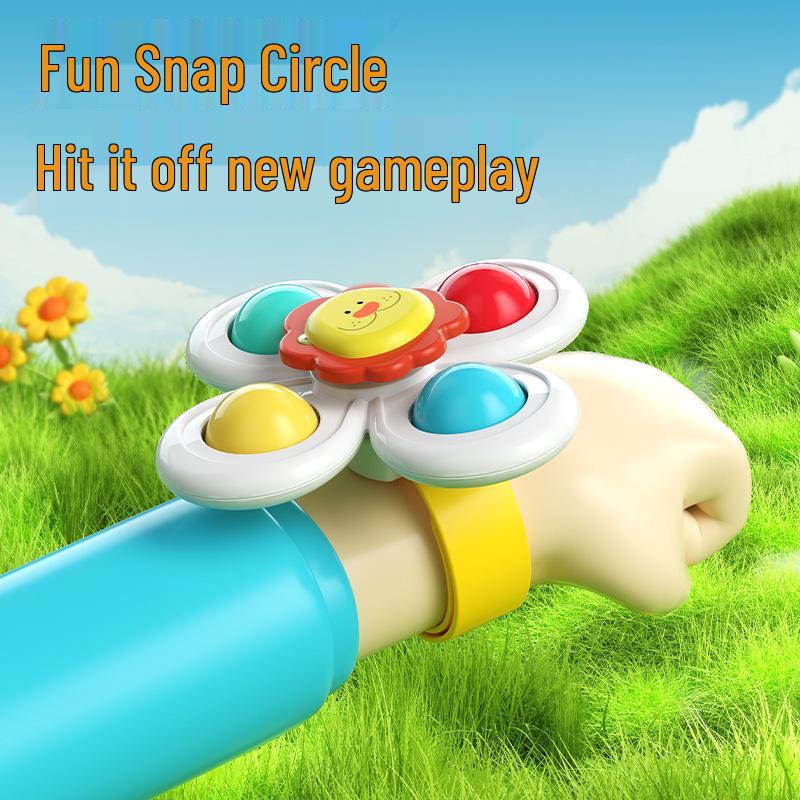 Spinning Cartoon Gyroscope Bracelet Teether: Suction Cup Rotating Toy for Babies and Toddlers.