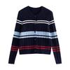 Chuyu Damen Gestreifter Weicher Strickpullover