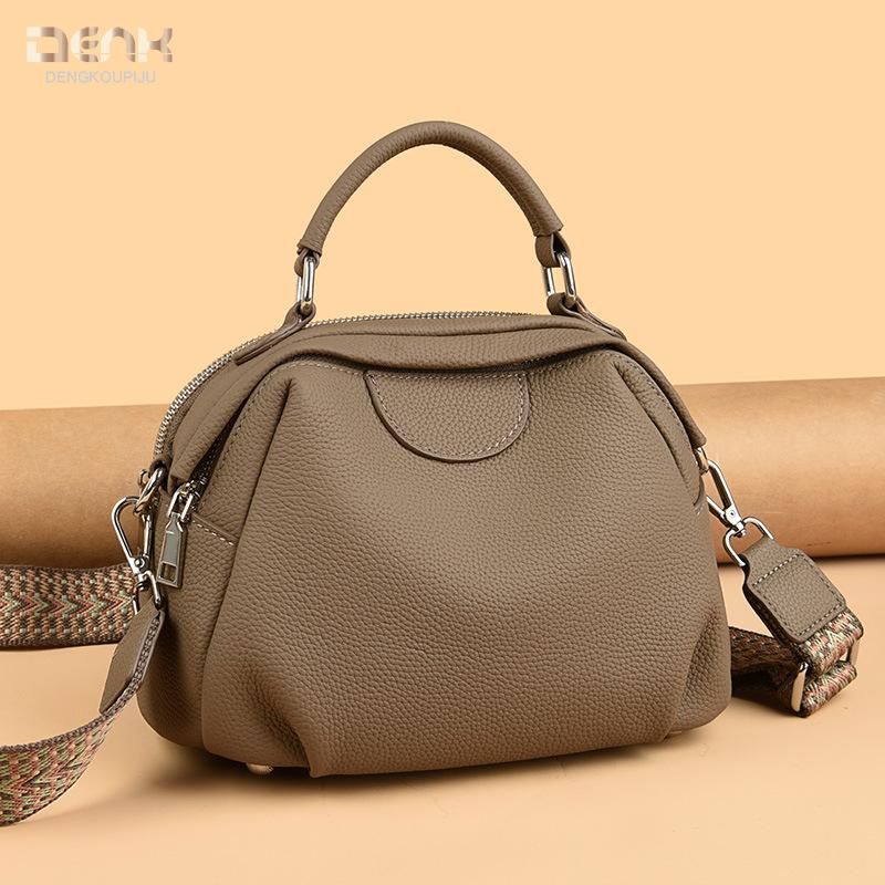 Genuine Leather Women's Bag Versatile Shoulder Bag Large-capacity Crossbody Bag Retro Commuter Handbag