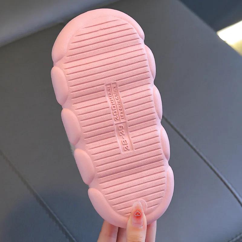 Winter Children Slippers Warm Plush Indoor Slippers For Kids Soft Bottom Boys Girls Home Wear Floor Shoes Anti-slip Footwear