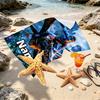 Custom Name Personalized Avatar Print Beach Towel, for Trip Camping Beach Party Home Decor, Birthday Gift for Family & Friends