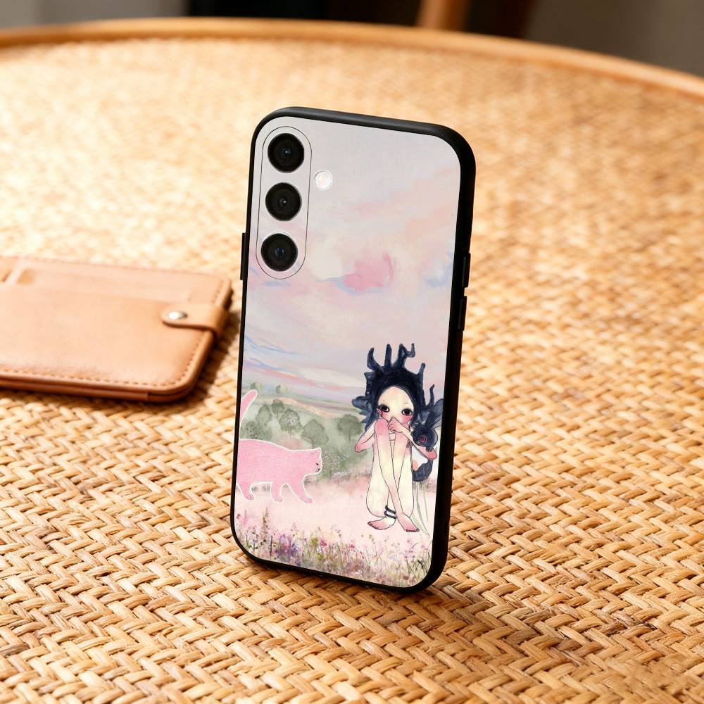 A-Art E-Essay-A-Aya T-Takano  Phone Case For Samsung  A73,A21s,A22,A31,A32,A52,A53,A71,A80,Soft Black Shell