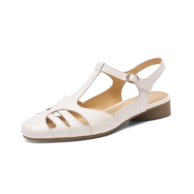 

Мода Размер 34-40 Женские Сандалии на Низком Каблуке Мода 2025 Летняя Обувь Натуральная Кожа Повседневные Сексуальные Круглый Носок Вечерние Повседневные Платье Женские Сандалии 40 бежевый