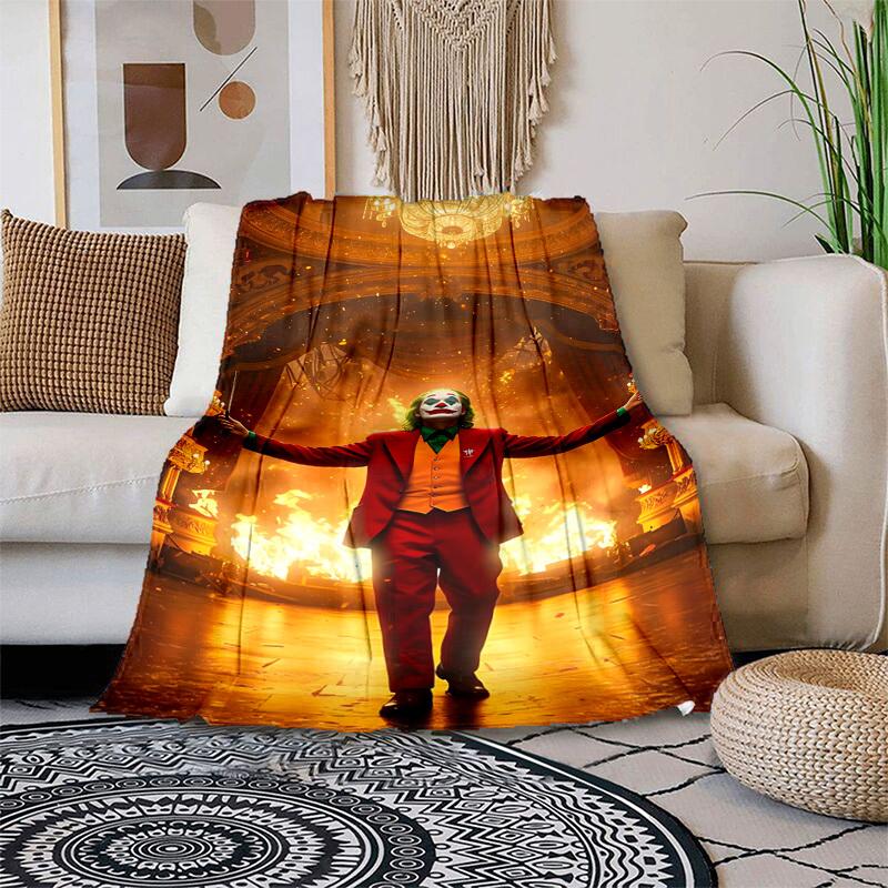 

1pc Joker s Grand Entrance Cartoon Blanket,Portable Throw for Travel & Camping, All Season Cozy Blanket,Ideal Gift 80cmx120cm