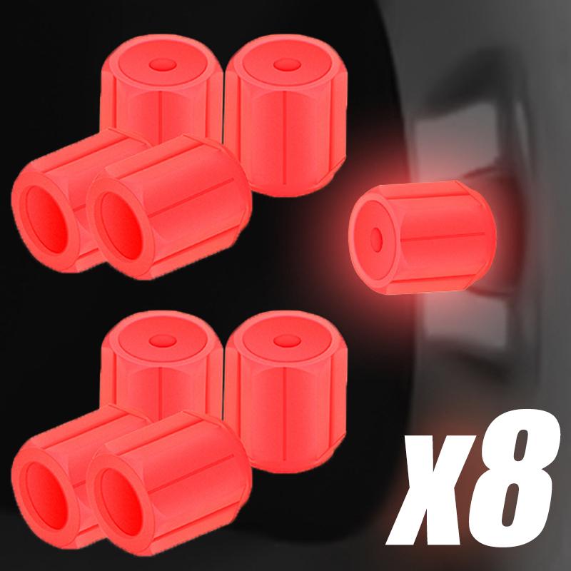 4/8/16 ks Auto Svítící Víčko Ventilku Pneumatiky Fluorescenční V Noci Svítící Motocykl Kolo Tryska Kola Víčka Ventilků Pneumatiky Automobilu Svítící Víčka
