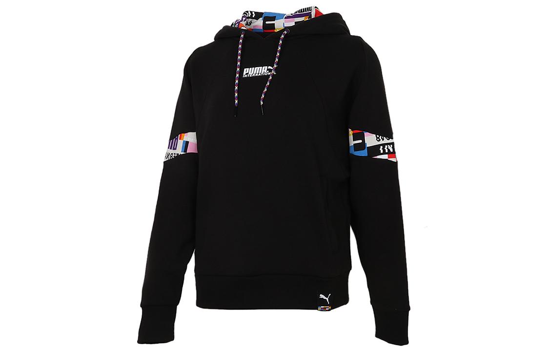 PUMA Международные Свитшоты Женские Черные С Капюшоном Умеренный Обычный 531351-01 M