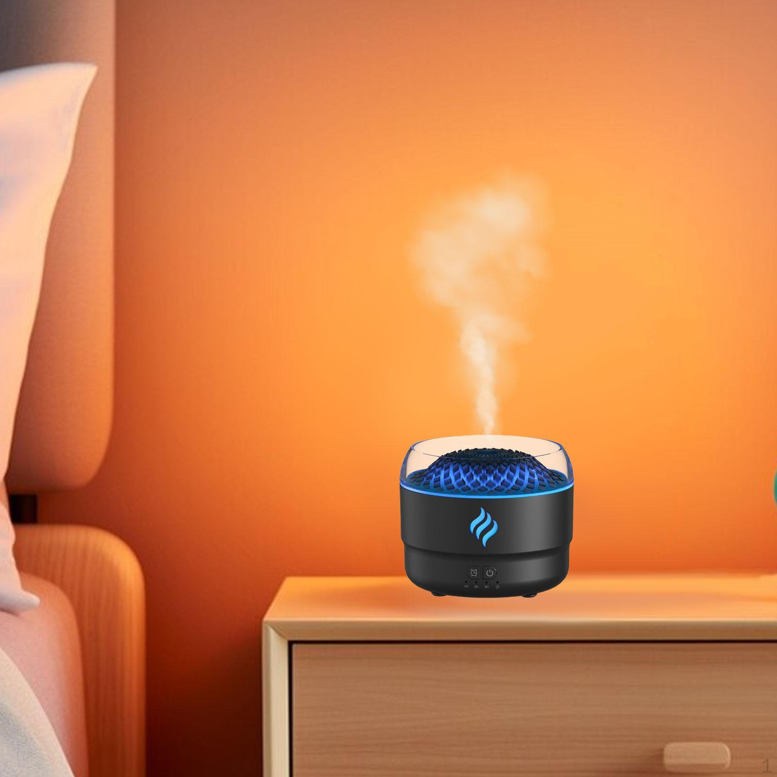 

Аромадиффузор для ароматических масел, ультразвуковой увлажнитель воздуха, стильный ночник Black