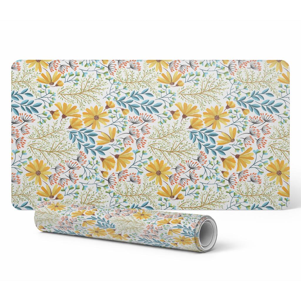 Mata Dekoracyjna Pod Laptopa Na Biurko Kwiatowy Wzór Vintage 120X60 Cm