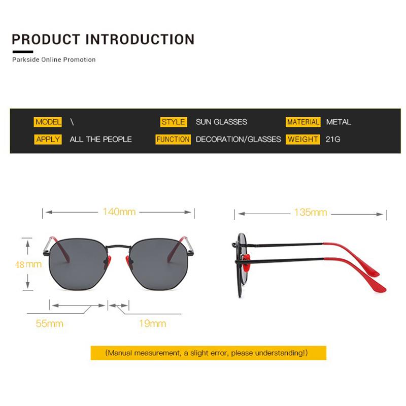 New Women Metal Frame Polygon Fashion Sunglasses Classic Street Shoot Travel Driving Sun Glasses Men Uv400 Luxury Brand Design