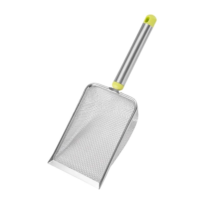 

Rust Resistant Cats Litter Shovel Fine Mesh Sifting Scoops Ergonomic Cats Sand Scooper Heavy Duty Metal Design Efficient зелений