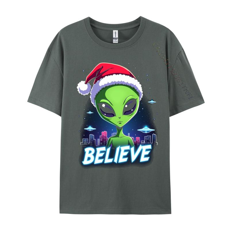 I Want To Believe Aliens Ufo Area 51 Roswell Alien Christmas 4 Print Men 2024 New Custom Tops Shirt Camisa Pure Cotton T Shirt