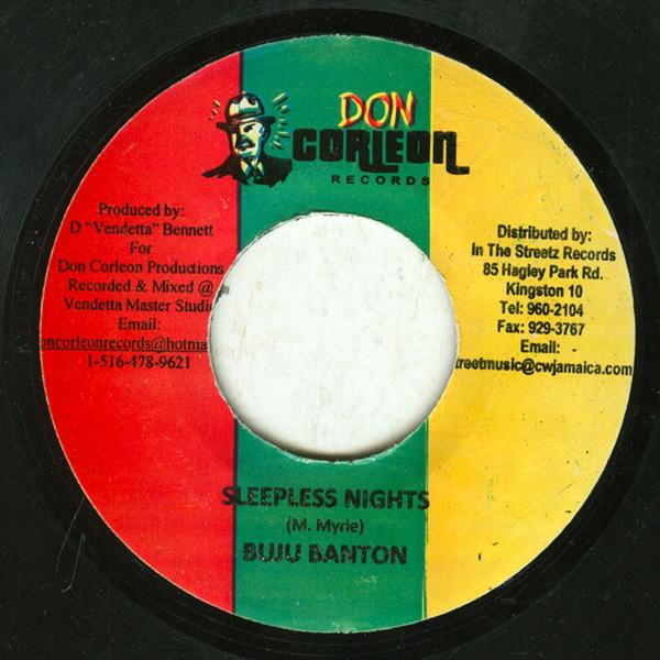 

7inch Record BUJU BANTON - Sleepless Nights none Don Corleon Rec 2008 Jamaica Reggae, Ska & Dub Used