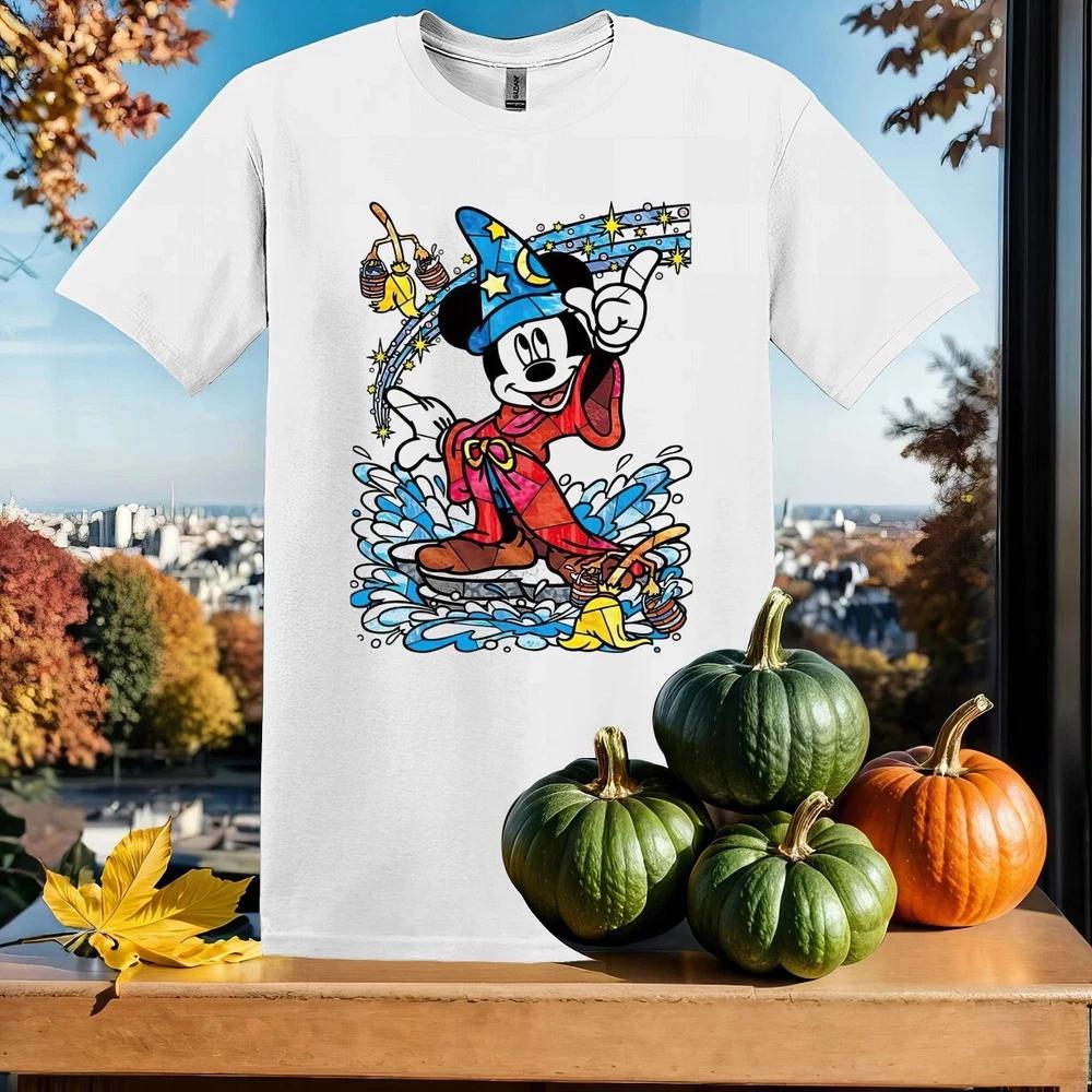 Fantasia Sorcerer Colorful Art Graphic White TShirt Size S4XL S
