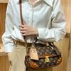 Nuova Borsa a Tracolla Diagonale da Donna con Texture in Vera Pelle, Piccola Borsa Quadrata Retrò Monospalla Portatile Alla Moda