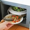 Microwave Heating Layered Steaming Tray Holder Multifunctional Round Steaming Rack Tray for Kitchen