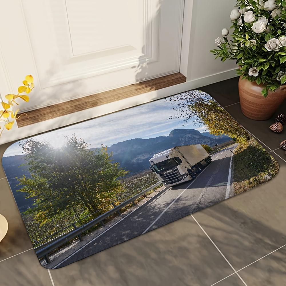 1 Stück Erstklassiger LKW S-Scania Badezimmer Saugmatten Rutschfeste Matten Heimdekorationszubehör Teppiche Heimküche Bodenmatten
