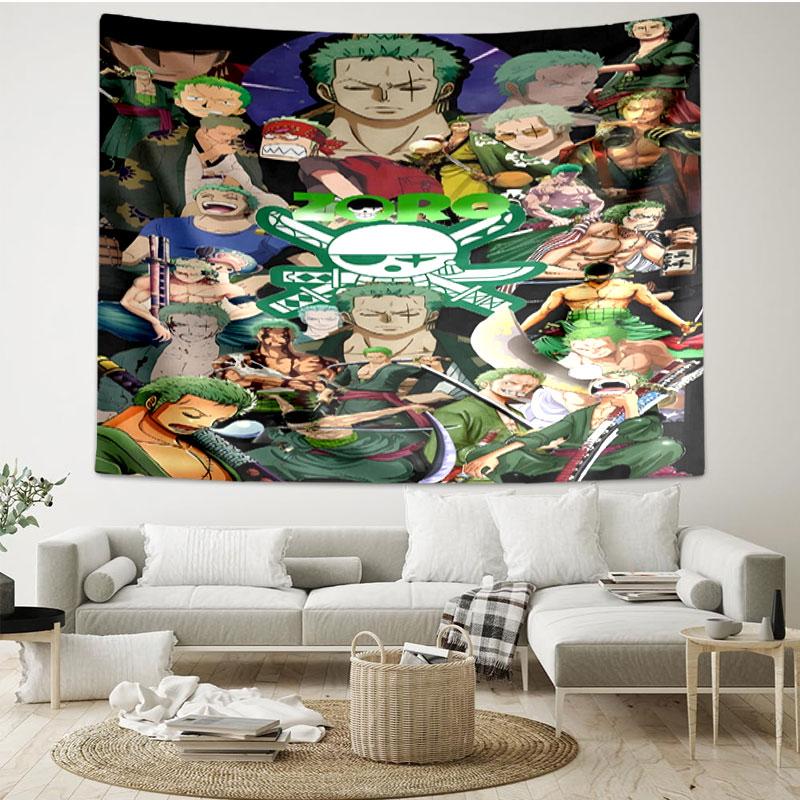 Roronoa Zoro Print Tapestry - Portable Wall Decor Cloth, for Home, Dorm, Travel, Bedroom, Living Room - Ideal Birthday Housewarming Gift