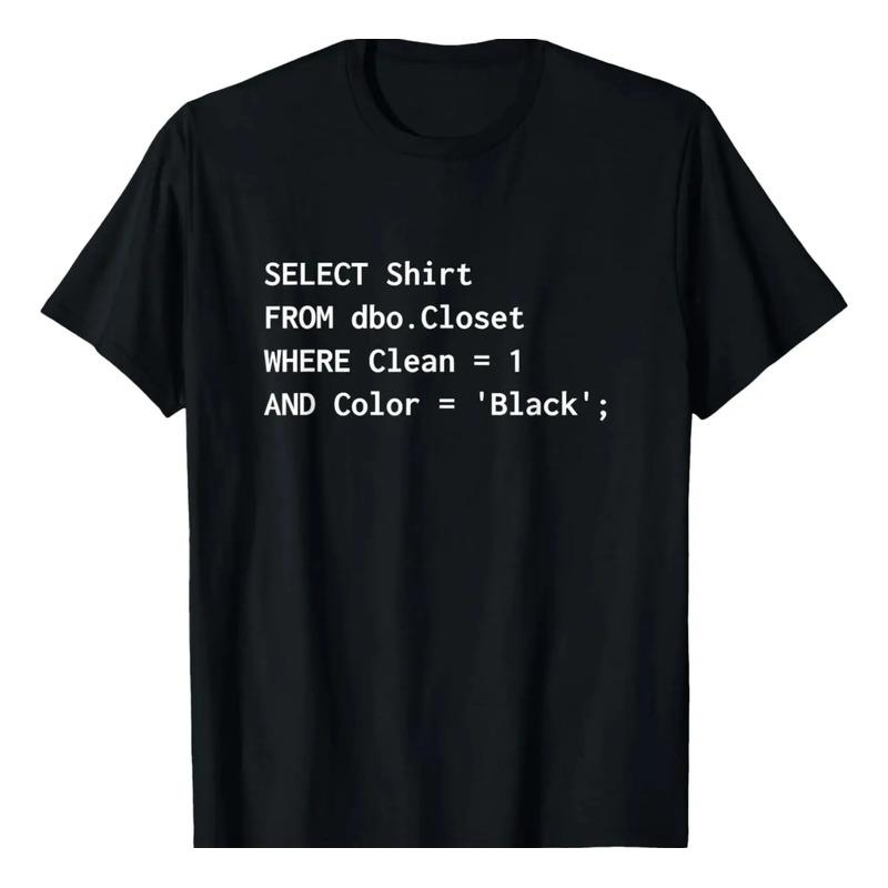 Camiseta Divertida De Programa??o De Humor Com Design Sql Pa S разноцветный