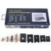 170Pcs Carbon Steel U Clip and Screw Set Assortment Kit Accessories with Storage Box