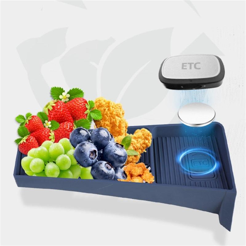 Universal Flexible Silicone Storage Organizers Tray Nonslip Shockproof Design Food Grade Materials Interior Accessories