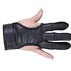 1Pc Faux Leather 3 Fingers High Elastic Guard Protective Archery Shooting Glove