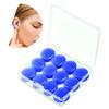 12 tappi per le orecchie in silicone, riutilizzabili, in cera di silicone, per nuoto, modellabili, riduzione del rumore, protezione per il sonno