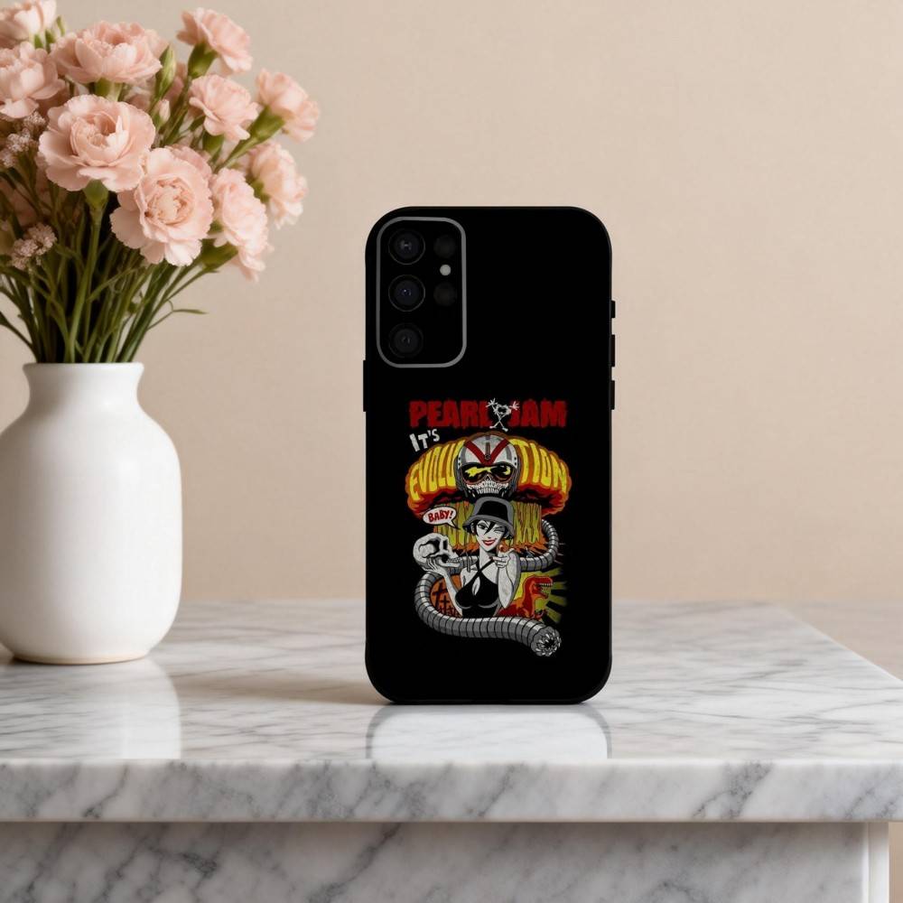 

Grungy P-Pearl Jam Bnd Phone Case For Samsung S25,S24,S21,S22,S23,S30,Ultra,S20,Plus,Others Soft Black Cover Samsung S21 s305G