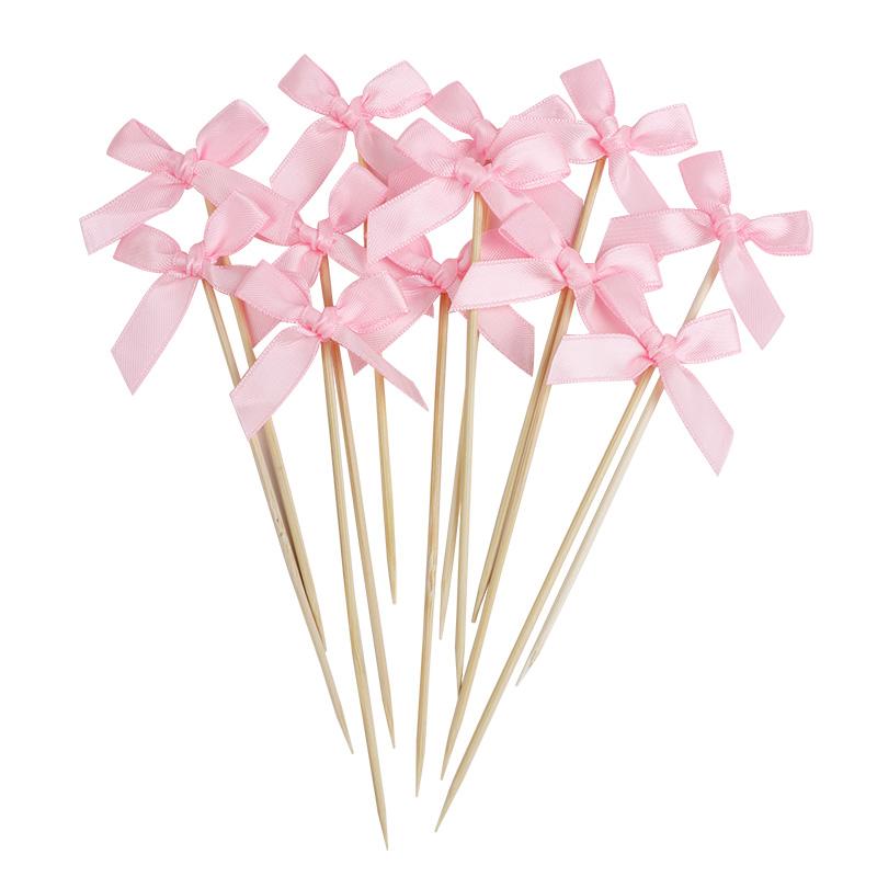 

12Pcs Pink Bow Cupcake Toppers Kids Girls Birthday Party Cake Topper Decoration Baby Shower Wedding Bachelorette Party Supplies розовый