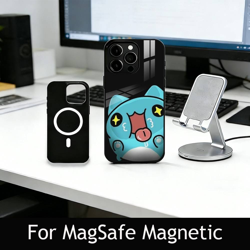 C-Capoo Kawaii B-Bugcat Phone Case For iPhone17,16,15,14,13,12,11 Plus,Pro Magnetic with Magsafe Wireless Charging