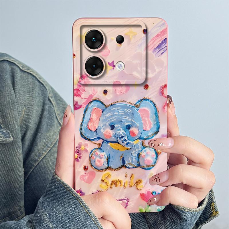 For Infinix Zero 30 5G Phone Case X6731 Cover Silicone Cute Panda Flower Boys Girls Shell Cartoon Funda Protective Casing Coque