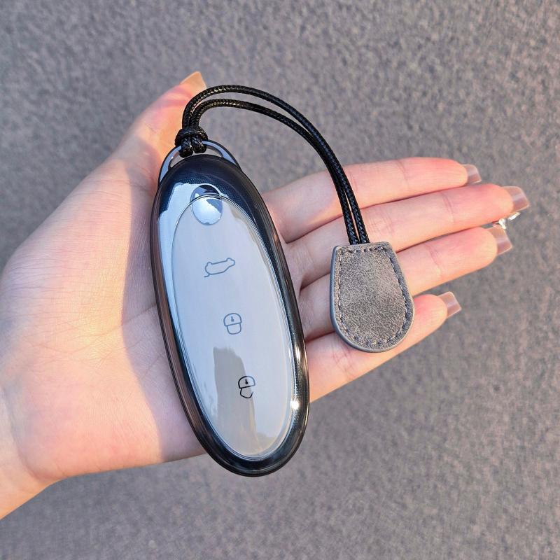 For Dongfeng Nammi 01 Car Key Case Cover Tpu Shell Remote Cover Shell Keychain Ring Housing Holder Fob Bag Car Styling