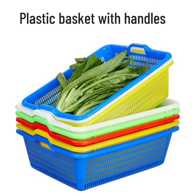 Mischung Verdickter Kunststoff Rechteckiger Küchensiebkorb - 2er-Pack