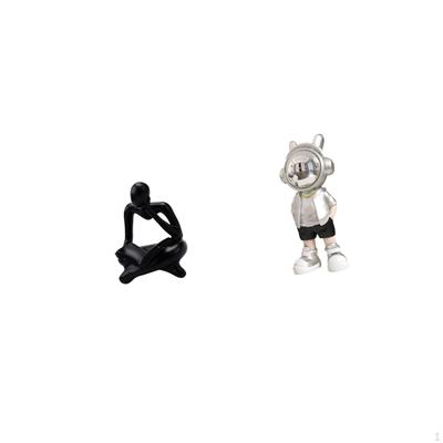 Abstract Astronaut Thinker Statue Decoration for Tabletop Living Room Shelf Office Bookshelf